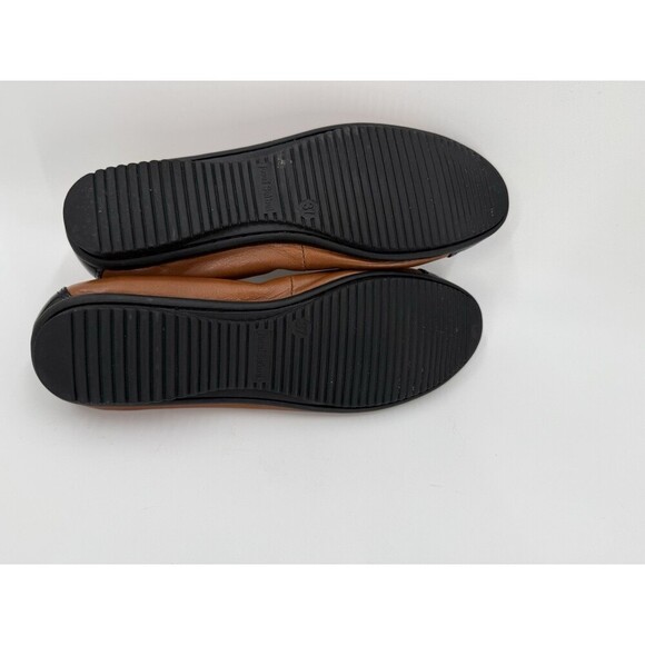 Josef Seibel Brown Leather Cap Toe Slip On Flats Shoes Women's EU 37 US 7 - Picture 8 of 9